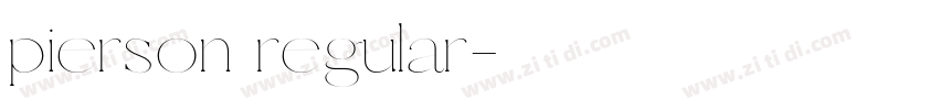 pierson regular字体转换